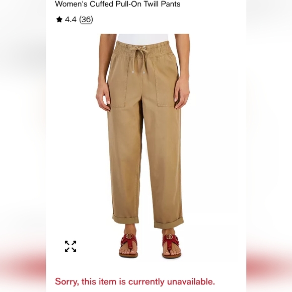 Tommy Hilfiger Pants - Tommy Hilfiger Women's Khaki Pull On Twill Pants, Size M